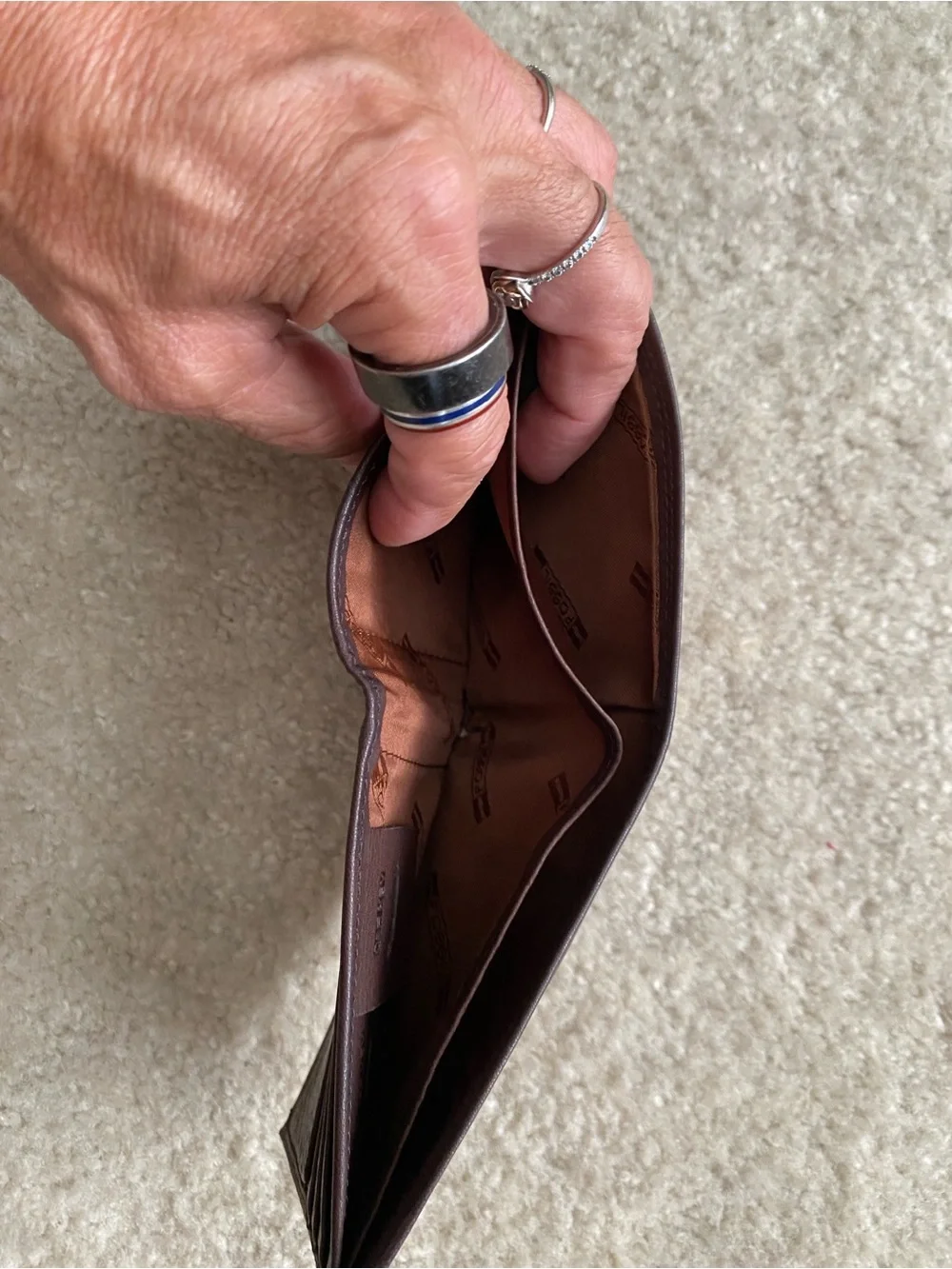 Fossil Men's Dark Brown Leather Bifold Wallet
